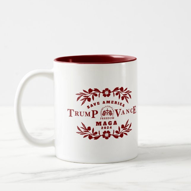 Taza Bicolor 47 Trump J. D. Vance 2024 (Izquierda)