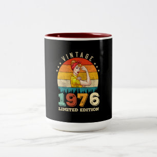 Taza Bicolor 49 años de edad 1976 Vintage Women Regalo de cumpl