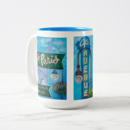 Taza Bicolor 4.ª Avenida de Alaska. / Spenard / Club Paris mug