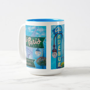 Taza Bicolor 4.ª Avenida de Alaska. / Spenard / Club Paris mug