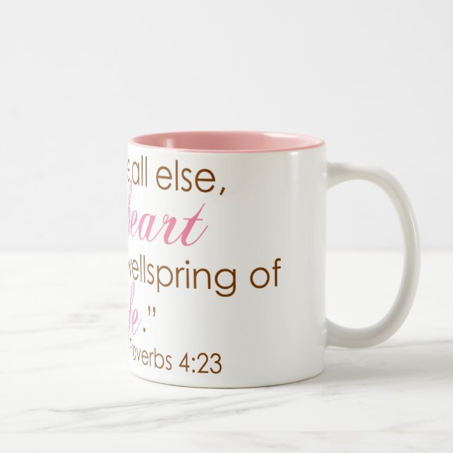 Taza Bicolor 4:23 de los proverbios (Derecha)