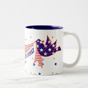 Taza Bicolor 4 De Julio Café Mugs
