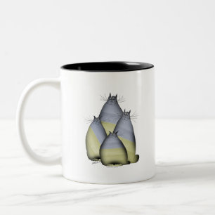 Taza Bicolor 4 gatos de Ucrania