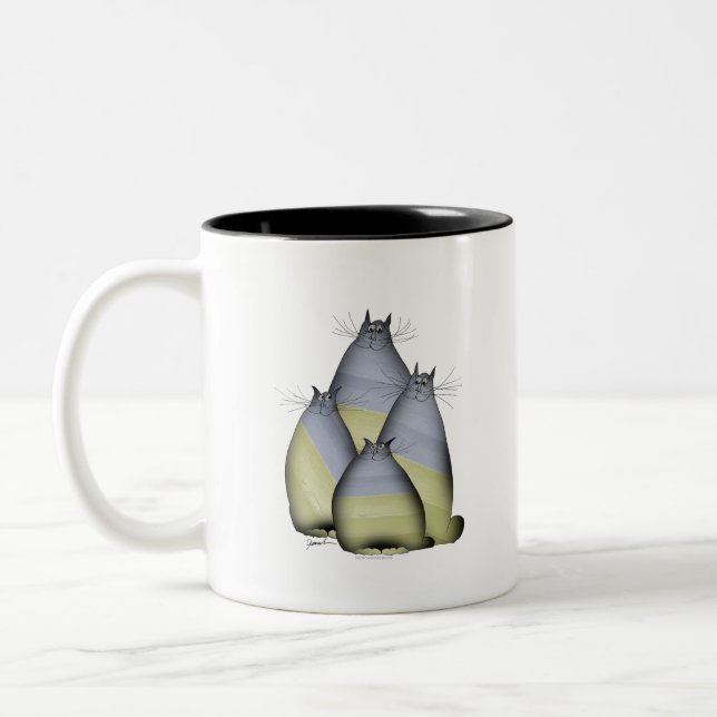 Taza Bicolor 4 gatos de Ucrania (Izquierda)