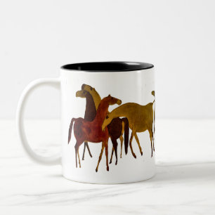 TAZA BICOLOR 4-HORSES