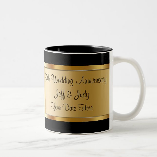 Taza Bicolor 50.º Aniversario Boda (Derecha)