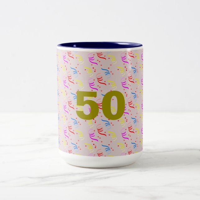 Taza Bicolor 50 años y Confetti (Centro)