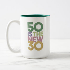 Taza Bicolor 50 es esencial el nuevo regalo de cumpleaños númer