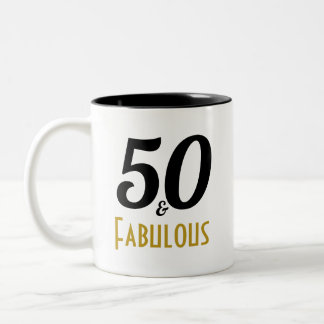 Taza Bicolor 50 y Fabulosa fiesta de cumpleaños Mug