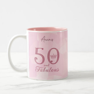 Taza Bicolor 50 y Fabuloso Moderno Rosa Clásico de Oro R
