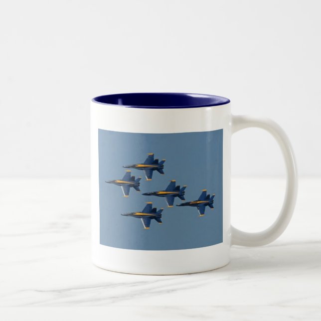 Taza Bicolor 5 ángeles azules (Derecha)