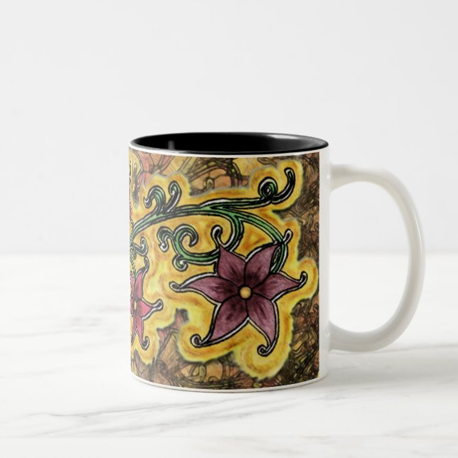 Taza Bicolor 5flowersnew2 (Derecha)