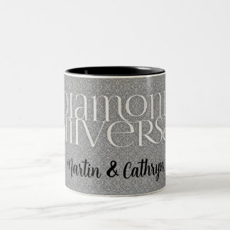 Taza Bicolor 60.º Personalizado de Damasco en Aniversario del D