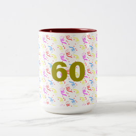 Taza Bicolor 60 años y Confetti Mug