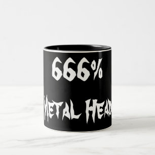 Taza Bicolor 666% de cabeza Metalizado