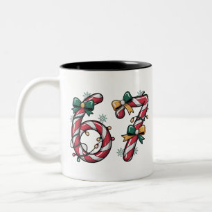 Taza Bicolor 6 7 Seis Siete Gen Z Alpha Meme Slang Luces de Nav