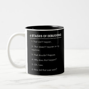 Taza Bicolor 6 etapas de depuración de cómicos desarrolladores