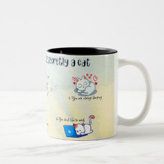 Taza Bicolor 6 Rótulos eres secretamente un gato Mug