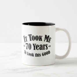 Taza Bicolor 70.o me tardó 70 setenta años para mirar esto