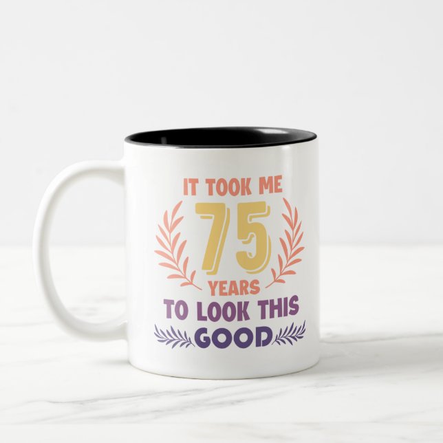 Taza Bicolor 75 cumpleaños (Izquierda)