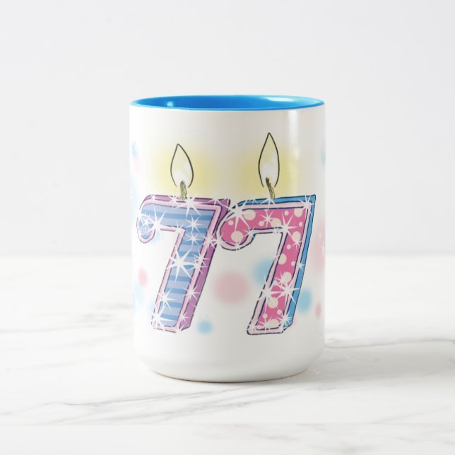 Taza Bicolor 77 cumpleaños (Centro)
