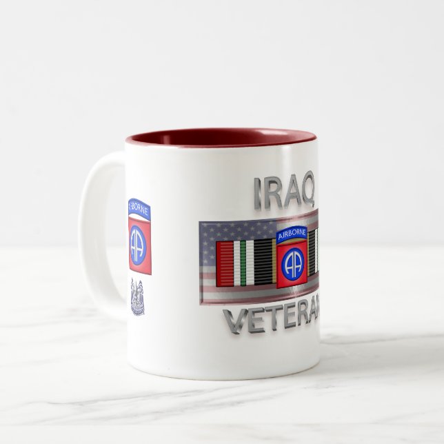 Taza Bicolor 82ª División Aérea Veterana de Iraq (Anverso izquierdo)