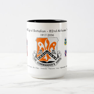 Taza Bicolor 82.º batallón de señalización: tazón de café histó