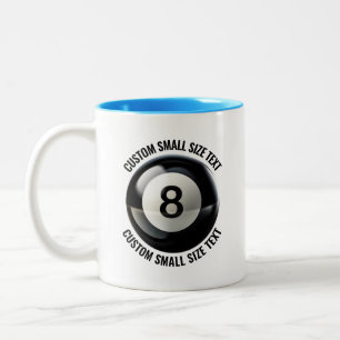 Taza Bicolor 8 Bolas & Texto Pequeño AZUL CLARO 325ml Personali