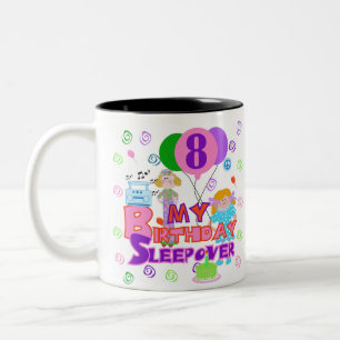 Taza Bicolor 8vo Sleepover del cumpleaños