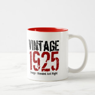 Taza Bicolor 90a Vintage 1925 o Cualquier año V01C1