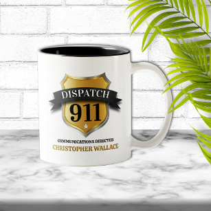 Taza Bicolor 911 Operador de envío Café personalizado Mug