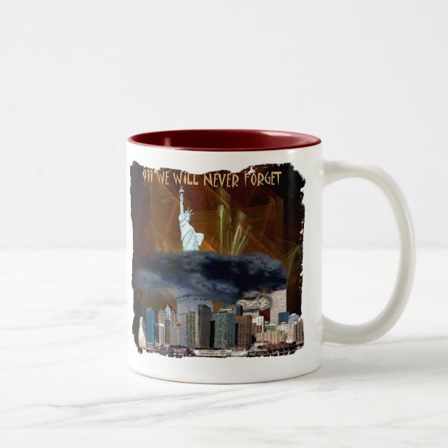 Taza Bicolor 911 que nunca olvidaremos (Derecha)
