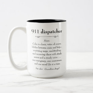 Taza Bicolor 911 Regalo de Apreciación de Dispatcher de Emergen