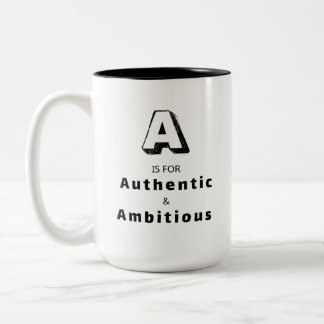 Taza Bicolor A auténtico - Elogio de lujo personalizado