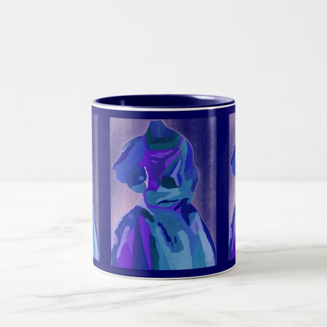 Taza Bicolor "A. Boleyn Blue I" Mug - Personalizable (Centro)