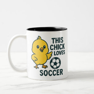Taza Bicolor A esta chica le encanta el fútbol