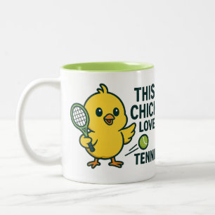 Taza Bicolor A esta chica le encanta el tenis