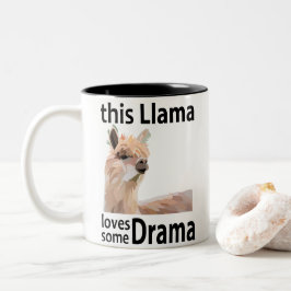Taza Bicolor A esta llama le encanta una llama graciosa de dram