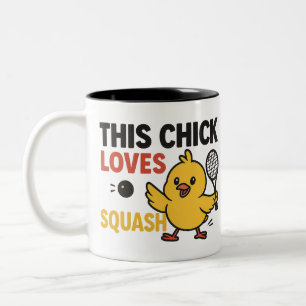 Taza Bicolor A este polluelo le encanta el squash