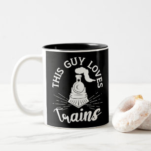 Taza Bicolor A este tipo le encantan los trenes Ferrocarriles L