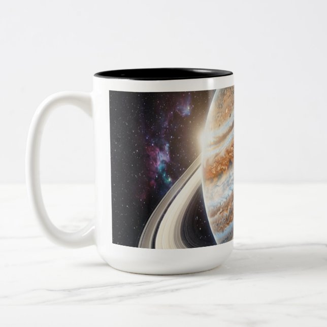 Taza Bicolor A Jupiter with Rings (Izquierda)