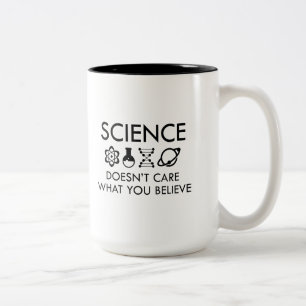 Taza Bicolor A la ciencia no le importa lo que creas