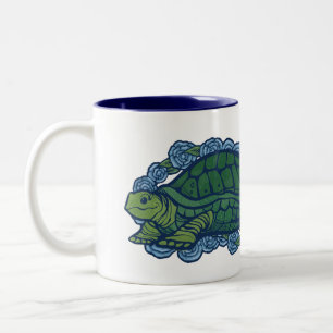 Taza Bicolor A los amantes de la naturaleza les encantan las to
