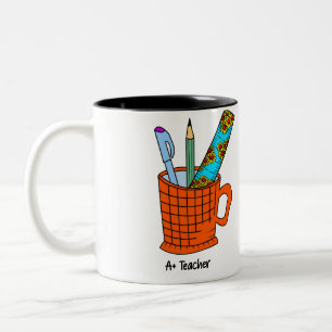 Taza Bicolor A+ Maestra Coffee Mug   Regalo de agradecimiento a
