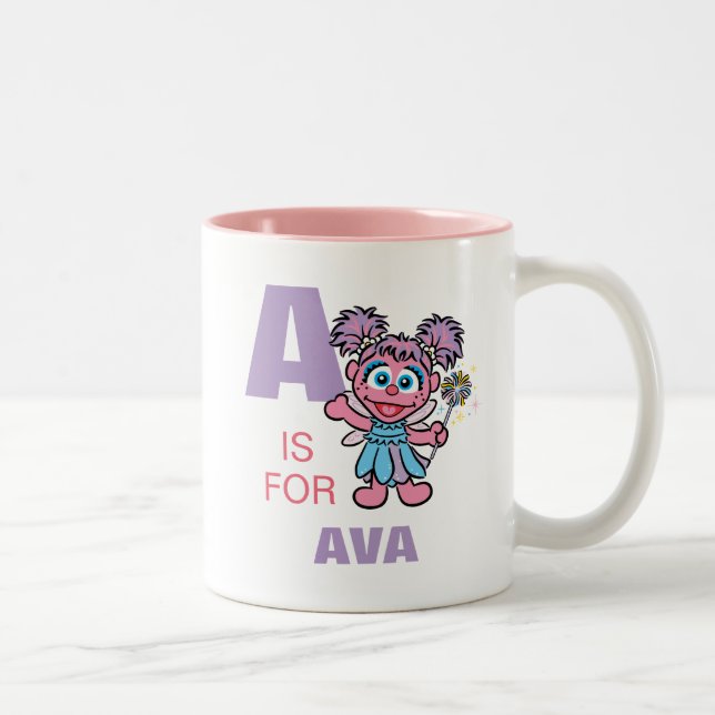 Taza Bicolor A para Abby Cadabby | Añadir su nombre (Derecha)
