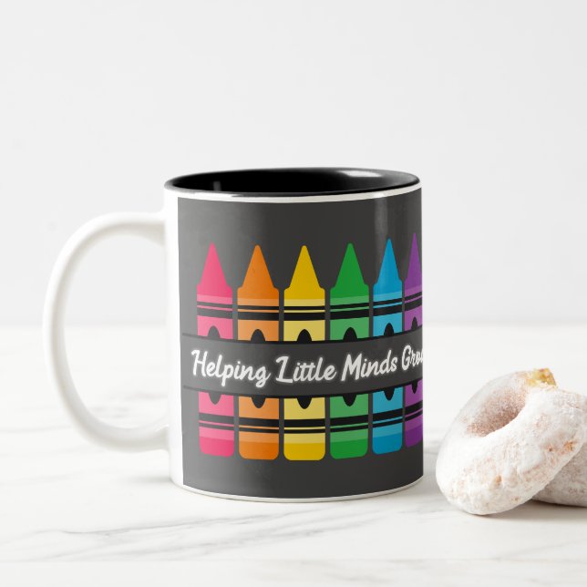 TAZA BICOLOR A PERFECT GIFT FOR TEACHERS (Con donut)