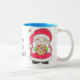 Taza Bicolor A Santa le encanta Cookies Mug
