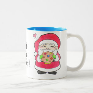 Taza Bicolor A Santa le encanta Cookies Mug