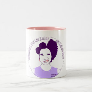 Taza Bicolor A veces me siento como un nudo, a veces no
