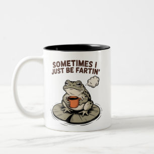 Taza Bicolor A veces simplemente estoy soltando un pedo, rana d